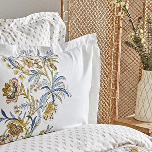 Karaca Home Indra %100 Pamuk Tek Kişilik Nevresim Takımı Sarı PP görseli 8