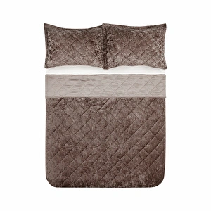 Karaca Home Plain Çift Kişilik Kapitone Yatak Örtüsü Gri görseli 2