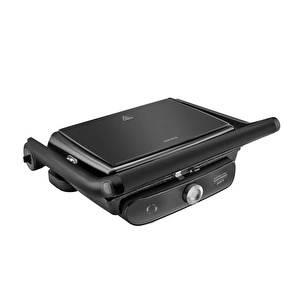 Karaca Gastro Grill Glass Premium 6 Dilim Kapasiteli Döküm Tost Makinesi Black Chrome 2400W  görseli 5