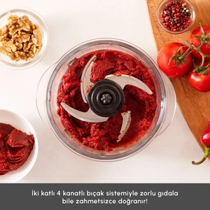 Karaca Mastermaid Prosteel Uzun Blender Ayaklı 6 Bıçaklı Cam Hazneli Rendeli Mutfak Robotu Imperial Red görseli 6