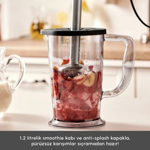 Karaca Mastermaid Prosteel Uzun Blender Ayaklı 6 Bıçaklı Cam Hazneli Rendeli Mutfak Robotu Imperial Red görseli 5