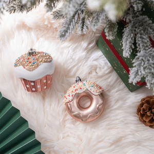 Karaca Home New Year Donut Cupcake 2 Parça Ağaç Süsü Seti