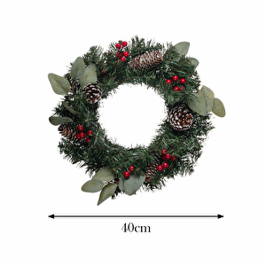 Karaca Home New Year Yılbaşı Pine Kapı Süsü 40 cm görseli 4