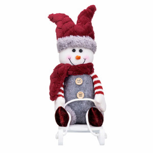 Karaca Home New Year Velvet Snowman With Slide 