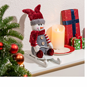 Karaca Home New Year Yılbaşı Velvet Snowman With Slide  görseli 4