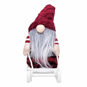 Karaca Home New Year Velvet Santa's Gnome With Slide  görseli 2