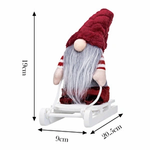 Karaca Home New Year Velvet Santa's Gnome With Slide  görseli 4