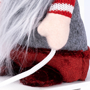 Karaca Home New Year Velvet Santa's Gnome With Slide  görseli 5