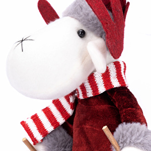 Karaca Home New Year Yılbaşı Velvet Skier Reindeer  görseli 8