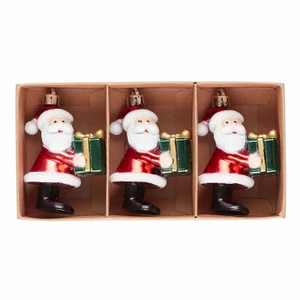 Karaca Home New Year Yılbaşı Santa With Gift Ağaç Süsü Seti 3 Parça