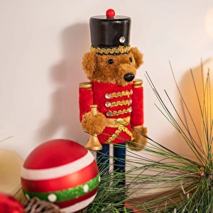 Karaca Home New Year Yılbaşı Nutcracker Puppy 25 cm görseli 5