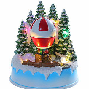 Karaca Home New Year Yılbaşı Led Işıklı Noel Köyü 13x13x15 cm görseli 5