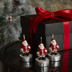 Karaca Home New Year Yılbaşı Santa 3'lü Tealight Mum 18,5x6,7 cm görseli 5