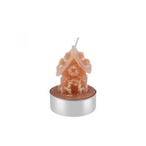 Karaca Home New Year 24 Ginger House 3'lü Tealight Mum 18x5x6 Cm