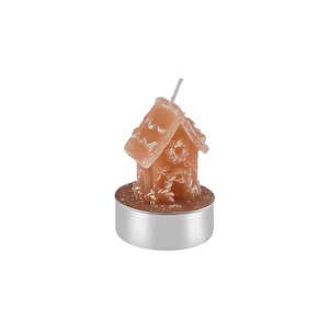 Karaca Home New Year Yılbaşı Ginger House 3'lü Tealight Mum 18x5x6 Cm görseli 4