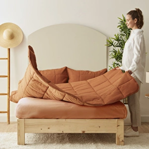Karaca Home Muse Çift Kişilik Spring Comfort Set Terracotta görseli 5