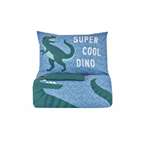 Karaca Home Young Cool Dino %100 Pamuk Tek Kişilik Nevresim Takımı Yeşil görseli 9