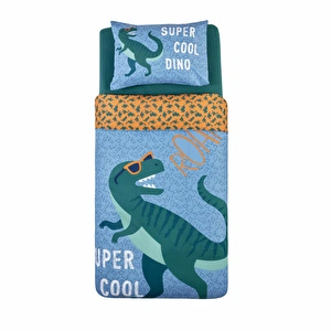 Karaca Home Young Cool Dino %100 Pamuk Tek Kişilik Nevresim Takımı Yeşil görseli 10