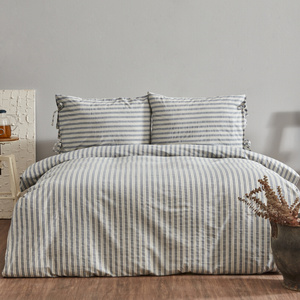 Karaca Home Denim Striped Tek Kişilik Nevresim Seti görseli 1