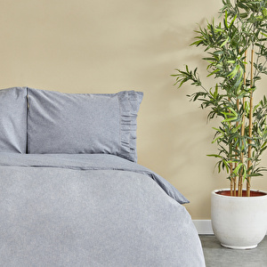 Karaca Home Denim Azur Çift Kişilik Nevresim Seti Mavi görseli 4