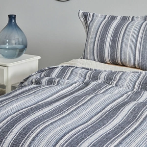 Karaca Home Denim Farley Tek Kişilik Yatak Örtüsü Seti İndigo görseli 7