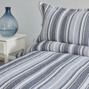 Karaca Home Denim Farley Çift Kişilik Yatak Örtüsü Seti İndigo görseli 5