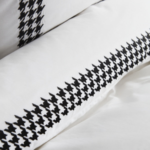 Karaca Home Juanita 80 Tel %100 Pamuk Çift Kişilik Percale Nevresim Takımı Nakışlı Beyaz görseli 5