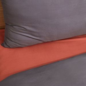 Karaca Home Basic Tek Kişilik Nevresim Takımı Antrasıt-Terra Cota  görseli 10