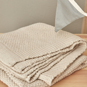 Karaca Home Little Honey Triko Battaniye Bej görseli 6