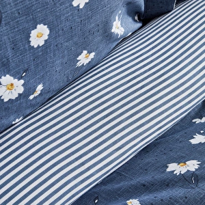 Karaca Home Daisy  %100 Pamuk Tek Kişilik Nevresim Takımı İndigo (PP) görseli 7