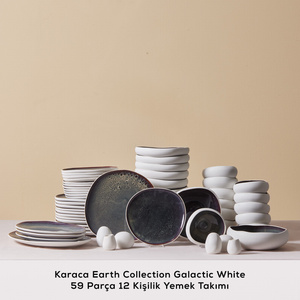 Karaca Red Carpet Collection Earth Collection Galactic White 59 Parça 12 Kişilik Yemek Takımı görseli 3