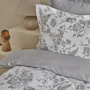 Karaca Home Cara %100 Pamuk Saten Çift Kişilik Nevresim Takımı Koku Hediyeli Gri görseli 8