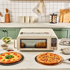 Karaca Vintage Craft Pizza Makinesi ve Fırın Cream