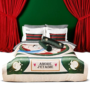 Karaca Home x 2Wins Je t'aime Çift Kişilik Yatak Örtüsü  görseli 7