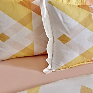 Karaca Home Cleo %100 Pamuk Tek Kişilik Nevresim Takımı Turuncu görseli 5