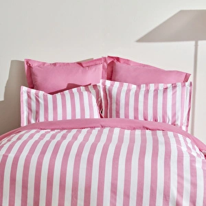 Karaca Home Brine %100 Pamuk Tek Kişilik Nevresim Takımı Pembe PP görseli 2