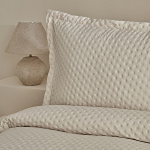 Karaca Home Breeze Soft Çift Kişilik Yatak Örtüsü Takımı Ekru görseli 4