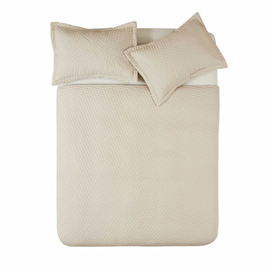 Karaca Home Breeze Soft Çift Kişilik Yatak Örtüsü Takımı Ekru görseli 9