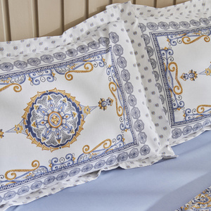 Karaca Home Aprika %100 Pamuk Çift Kişilik Nevresim Takımı Mavi görseli 9