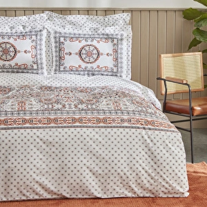Karaca Home Aprika %100 Pamuk Tek Kişilik Nevresim Takımı Antrasit görseli 5