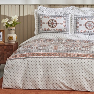 Karaca Home Aprika %100 Pamuk Tek Kişilik Nevresim Takımı Antrasit görseli 6