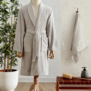 Karaca Home Marion Pudra %100 Pamuk Bornoz Set L/XL