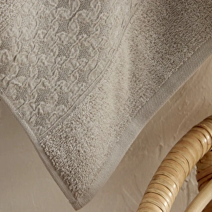 Karaca Home Pery Floslu 6 Parça Aile Banyo Seti Gri-Offwhite görseli 2