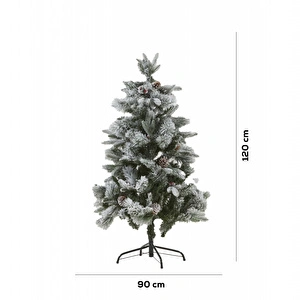 Karaca Home New Year Yılbaşı Karlı ve Kozalaklı Yılbaşı Çam Ağacı 120 Cm görseli 5