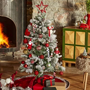 Karaca Home New Year Yılbaşı Karlı ve Kozalaklı Yılbaşı Çam Ağacı 120 Cm görseli 7