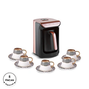 Karaca Hatır Köz Sütlü Türk Kahve Makinesi Rosegold görseli 4
