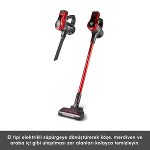 Karaca Vantuz Power Up Dikey Süpürge Imperial Red görseli 10