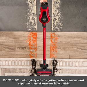 Karaca Vantuz Power Up Dikey Süpürge Imperial Red görseli 4