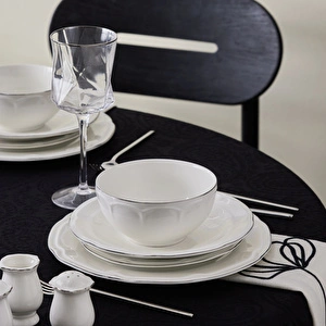 Karaca Elegance Bone Tobias 56 Parça 12 Kişilik Yemek Takımı Platin görseli 4