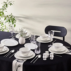 Karaca Elegance Bone Tobias 56 Parça 12 Kişilik Yemek Takımı Platin görseli 6